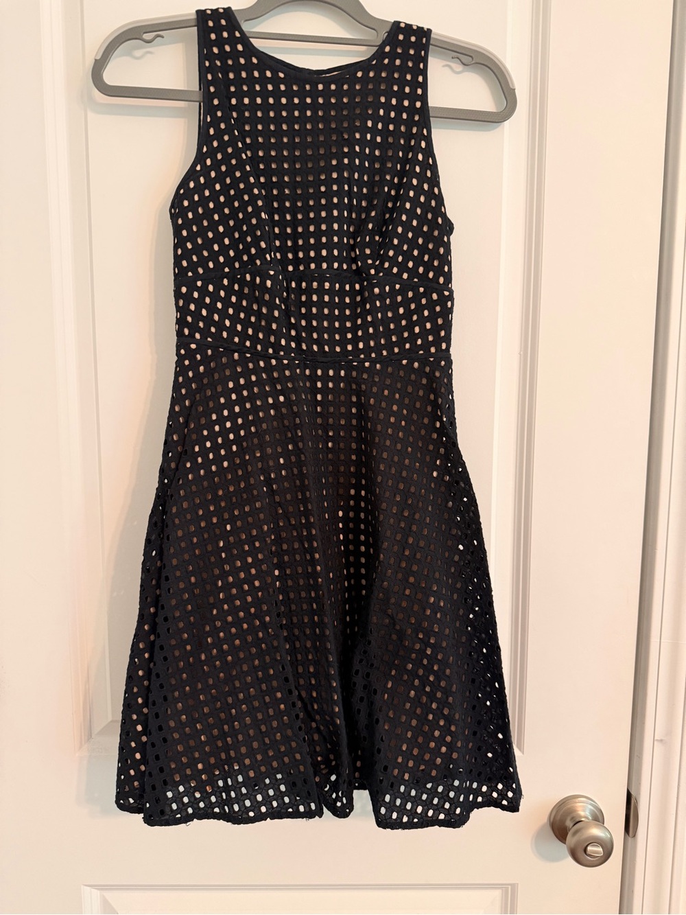 LOFT Navy Cutout Lace Dress Size 00